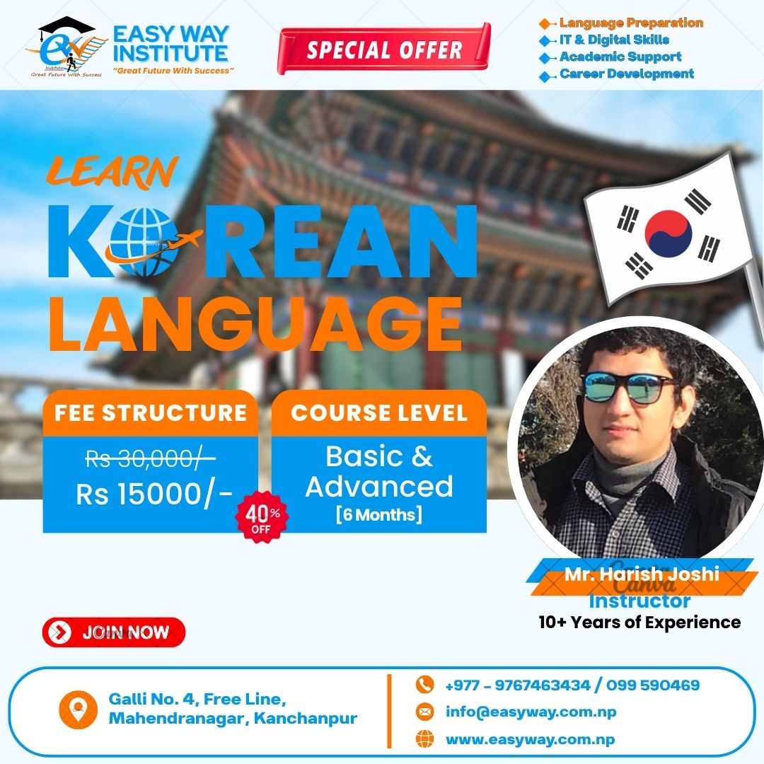 Korean Language Special Offer  Easy Way Institute